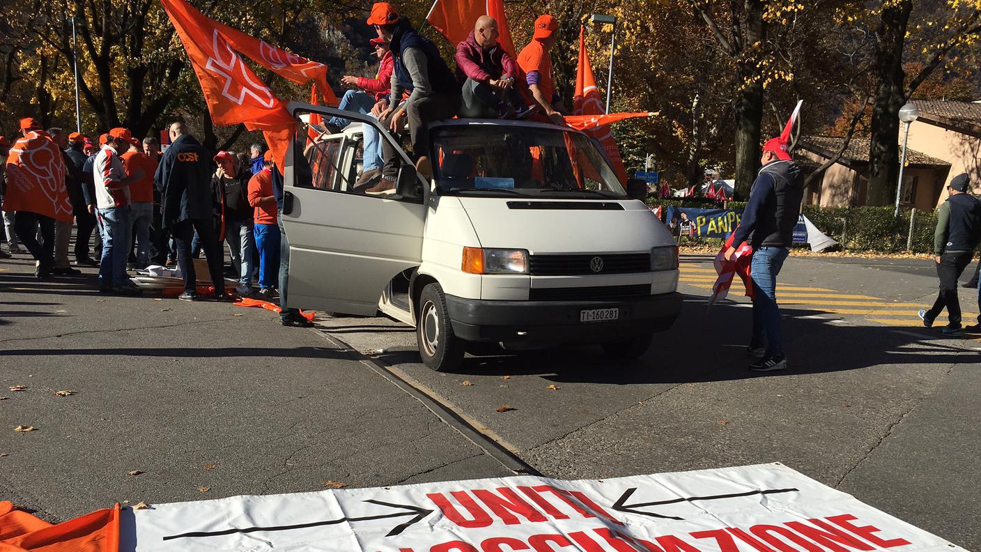 Il corteo degli operai