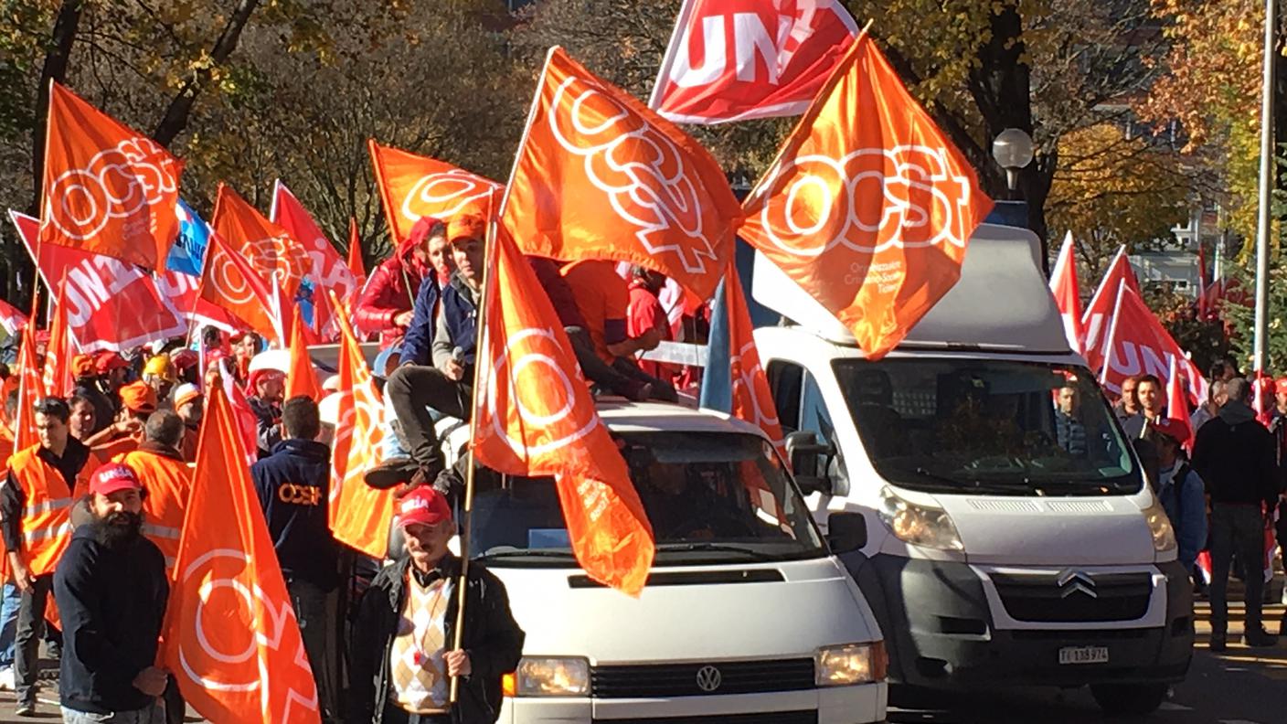 Il corteo degli operai