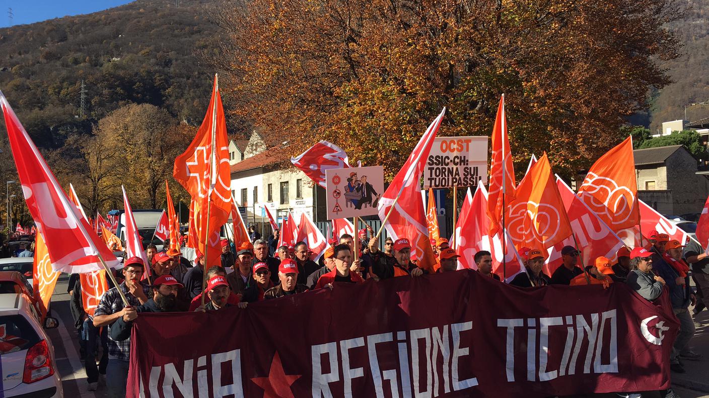 Il corteo degli operai