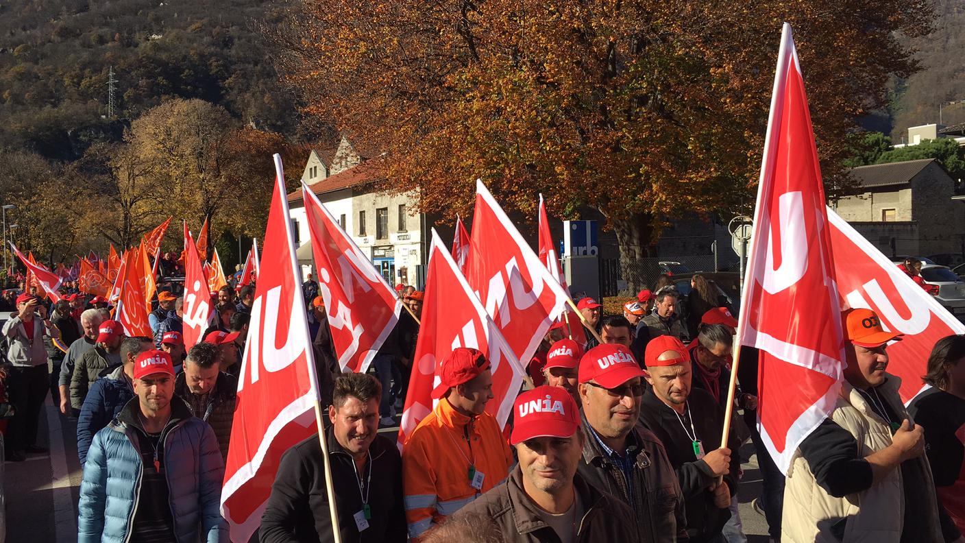 Il corteo degli operai