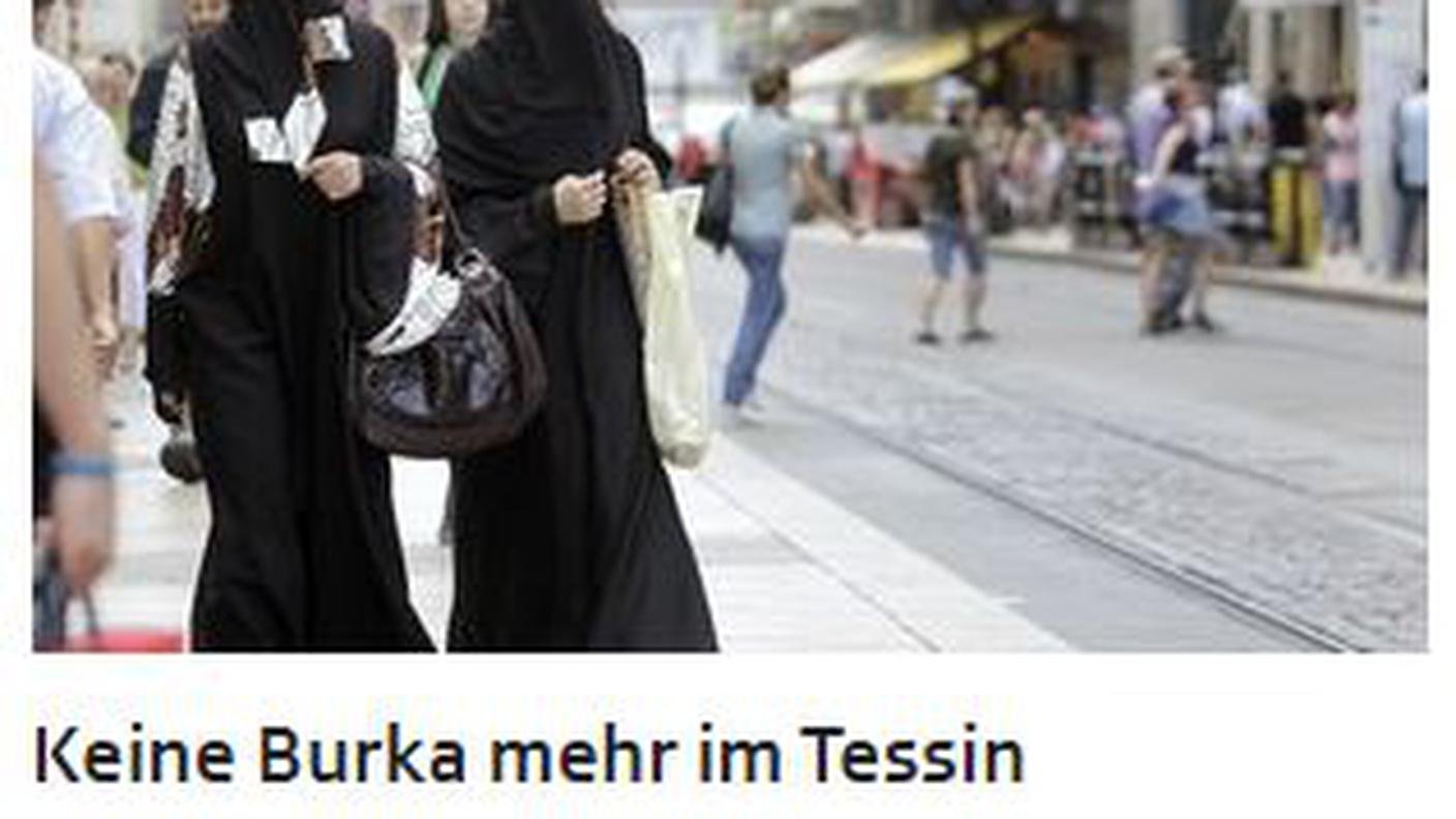 ''Niente più burqa in Ticino''