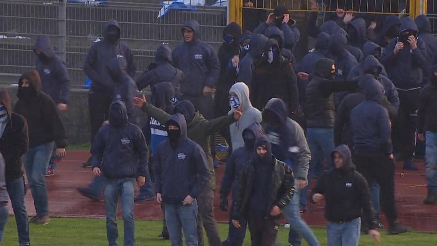 Gli ultrà zurighesi a Cornaredo