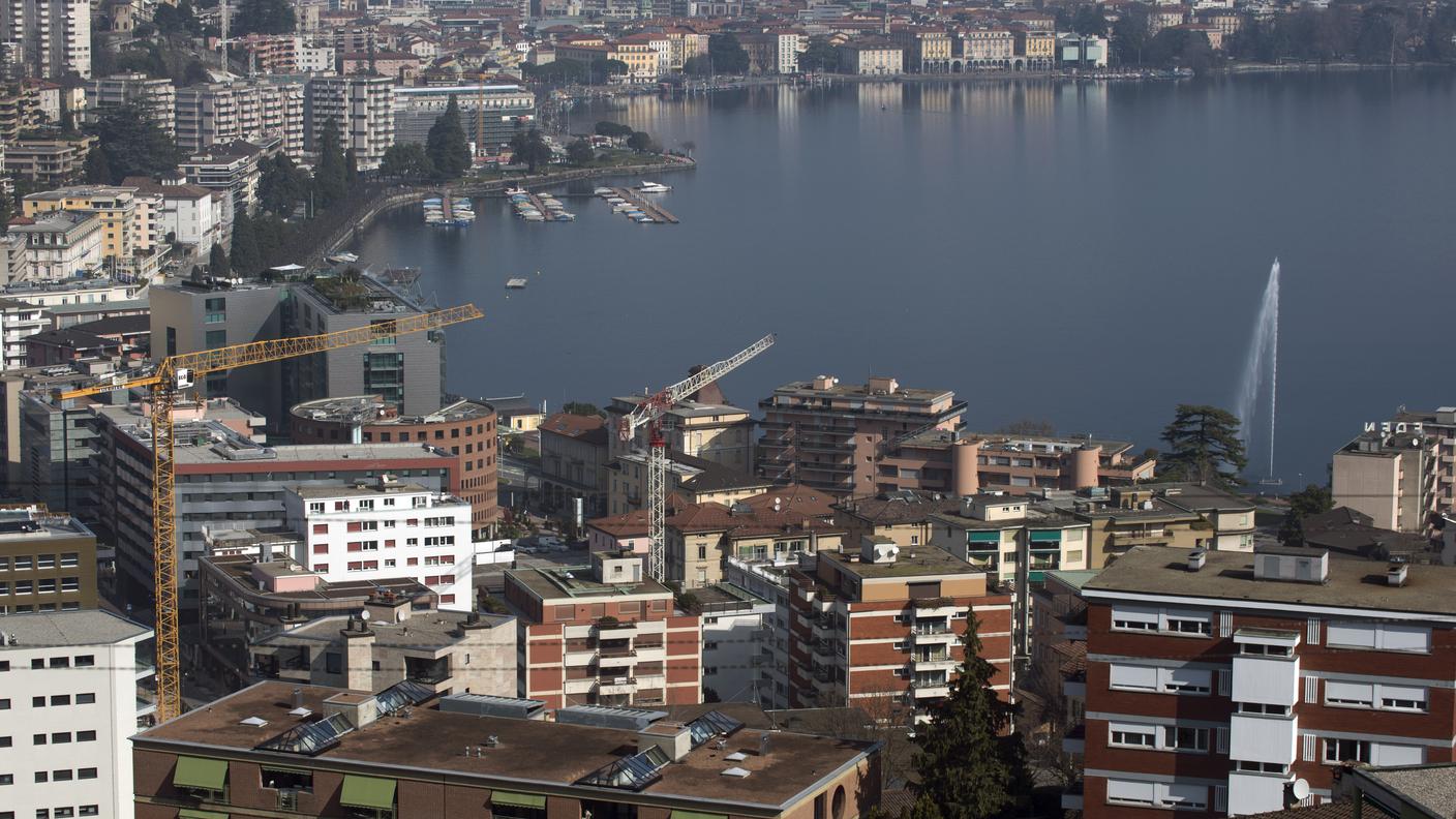 Una veduta di Lugano