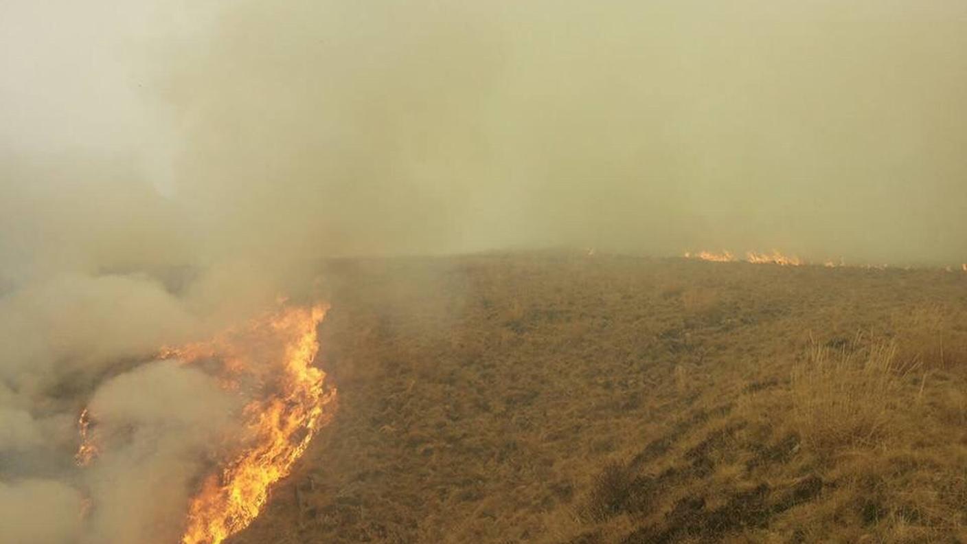 Il fronte del fuoco si è propagato fino in Svizzera