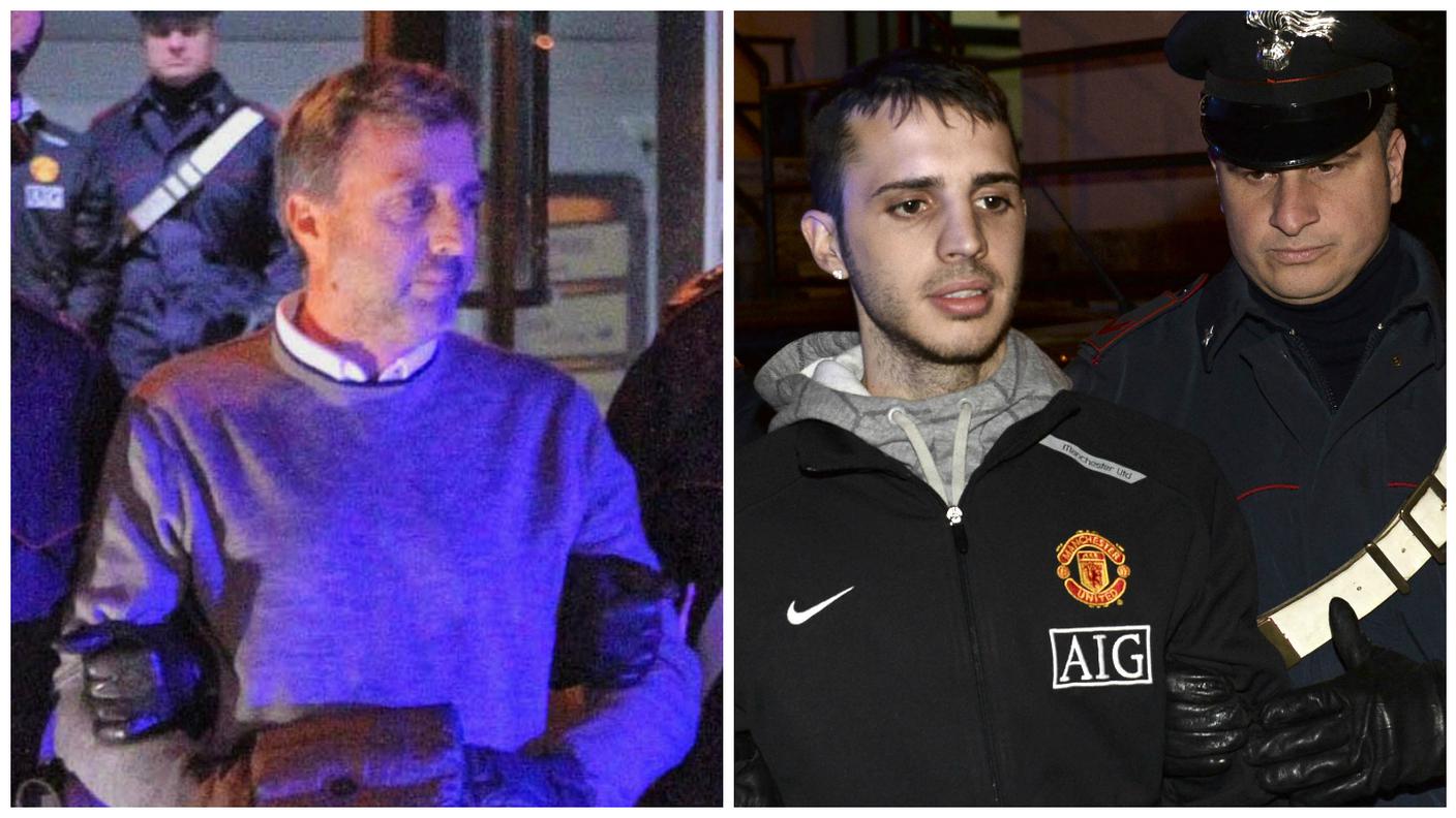 Pasquale e Mirko Ignorato, subito dopo il loro arresto in Campania