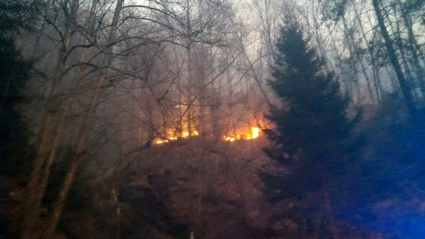 Le fiamme nei boschi della Valle Vigezzo 2015