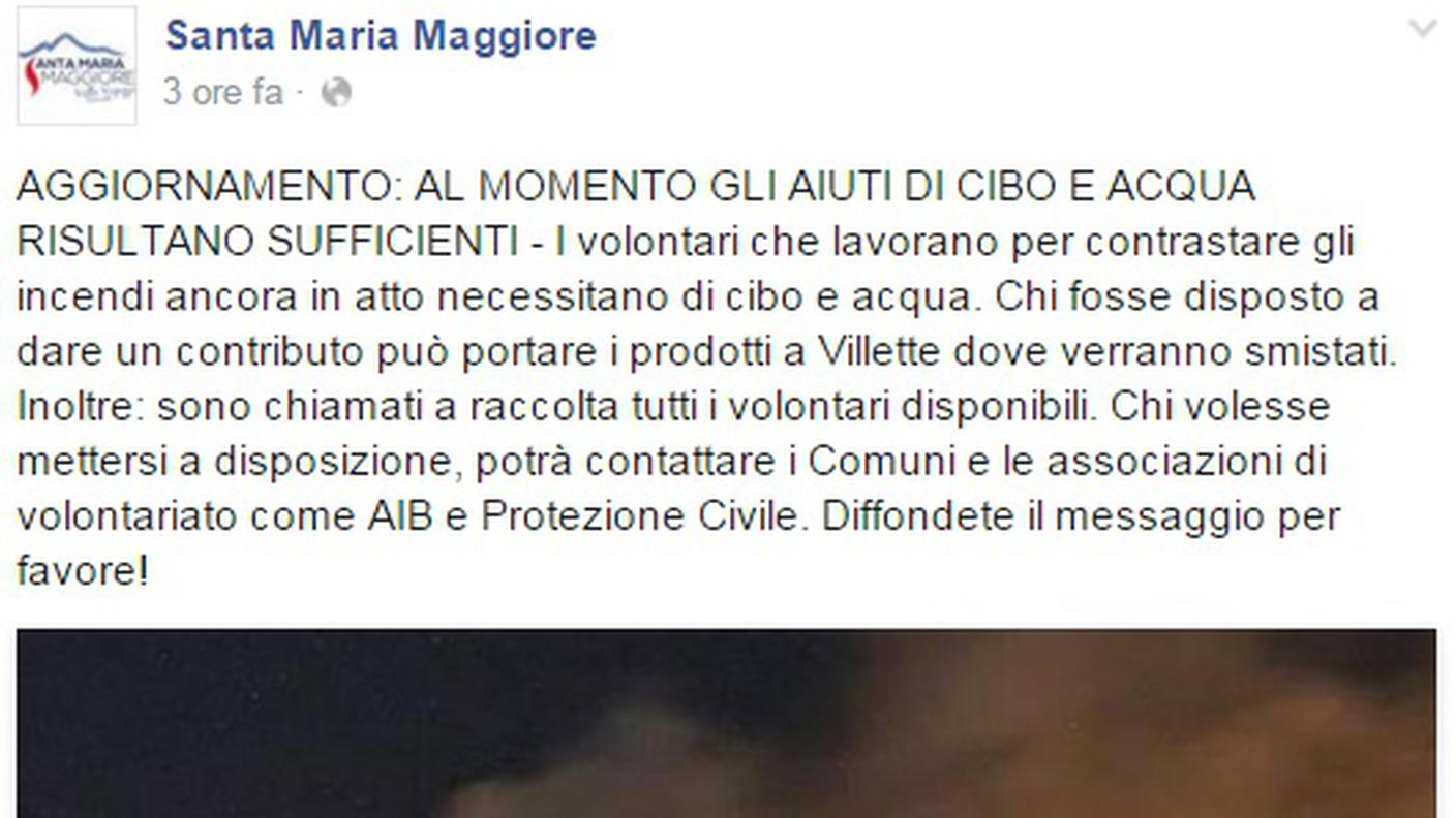 Dalla pagina facebook di Santa Maria Maggiore, clicca sull'immagine per ingrandirla