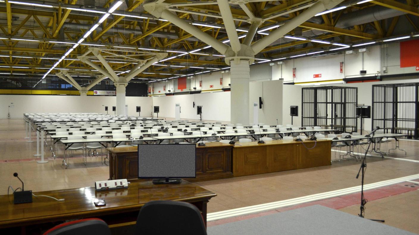 L'aula penale di Bologna in cui si svolge il maxi processo Aemilia ha una superficie di 3'200 metri quadrati e dispone di 600 posti a sedere