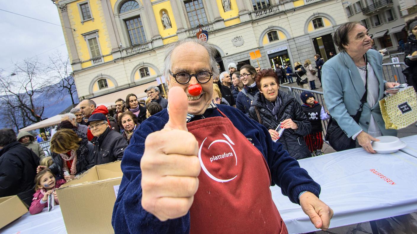 Sono 400 i chili di riso cotti dai cuochi dell'Associazione Carnevale di Lugano