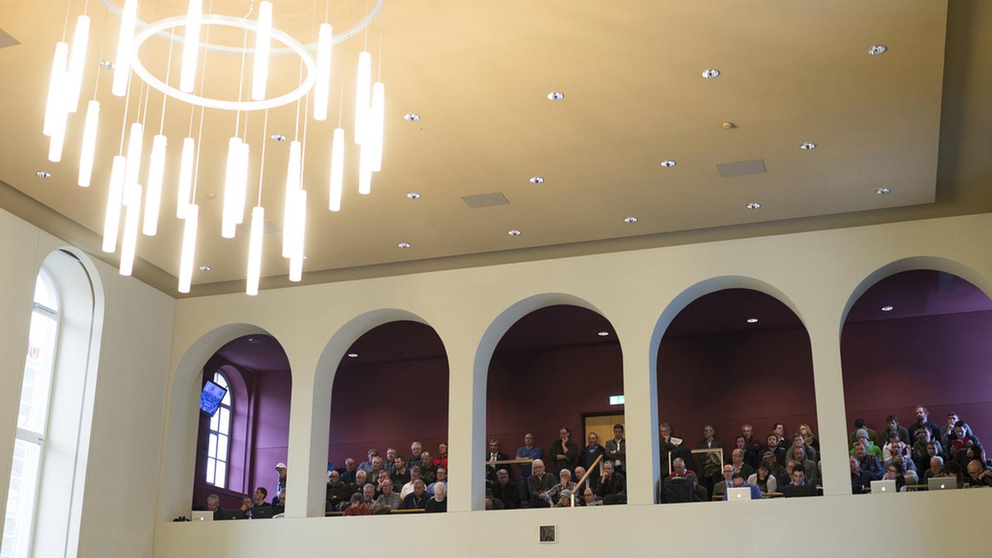 Uno scorcio della sala nella quale si riunisce il Gran consiglio retico
