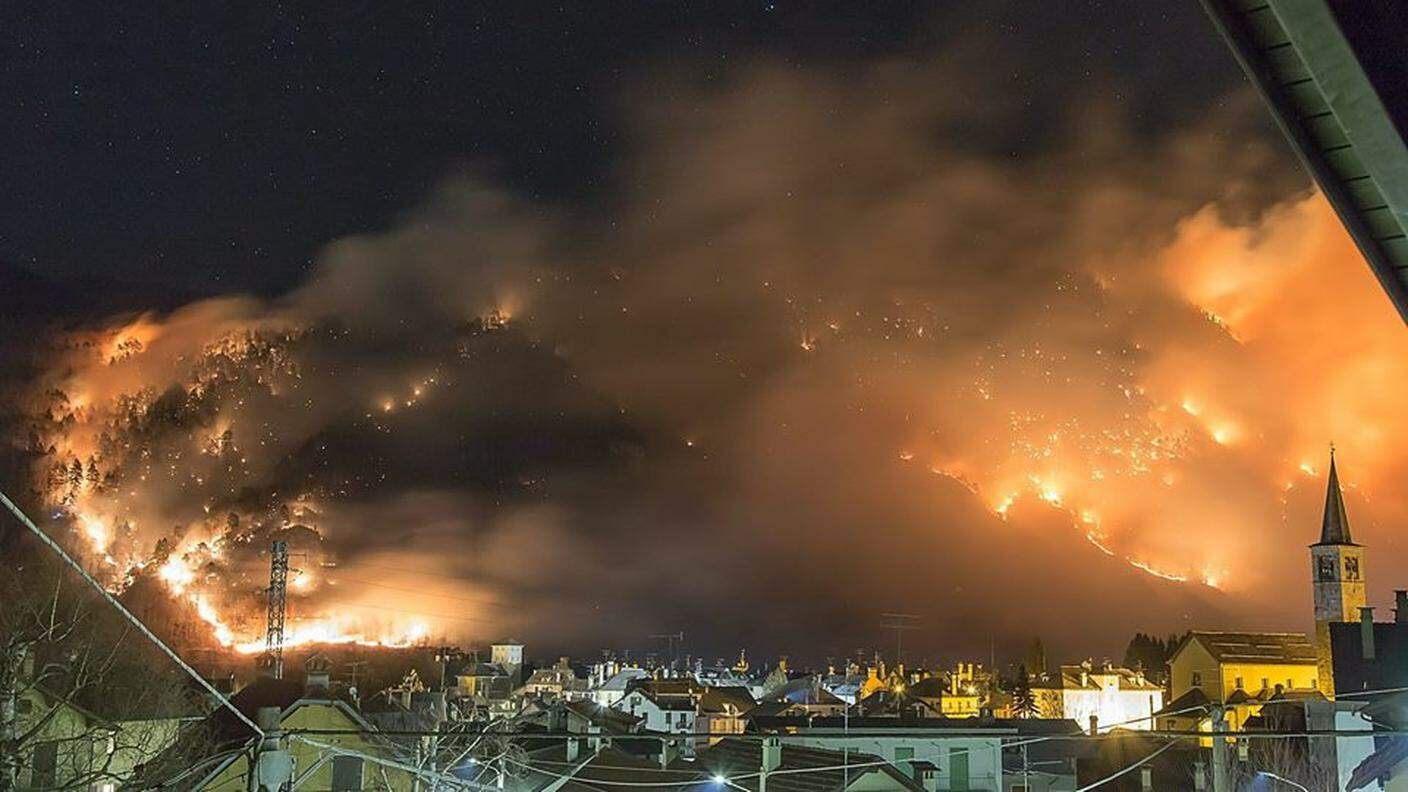 L'imponente incendio di inizio febbraio in Valle Vigezzo