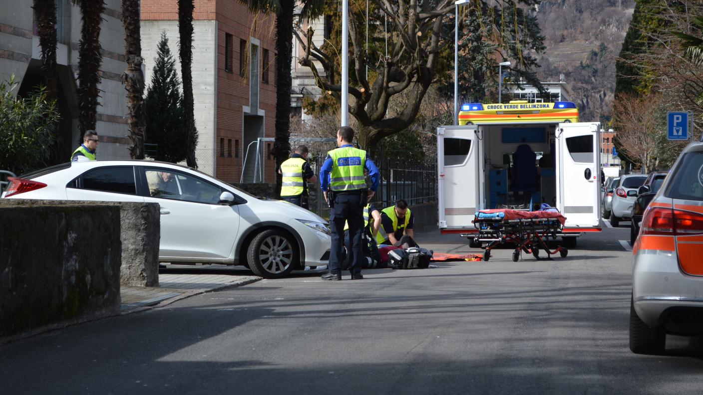 Un'immagine sul luogo dell'incidente