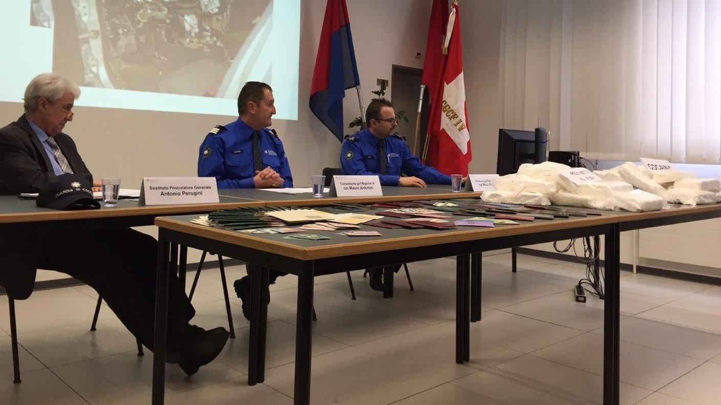 Un'immagine scattata nel corso della conferenza stampa