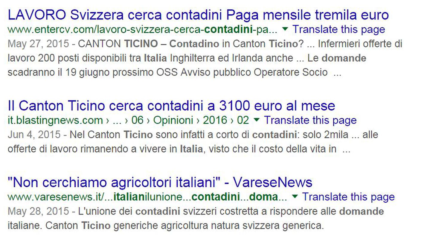 Alcuni dei titoli degli articoli online che hanno scatenato la corsa