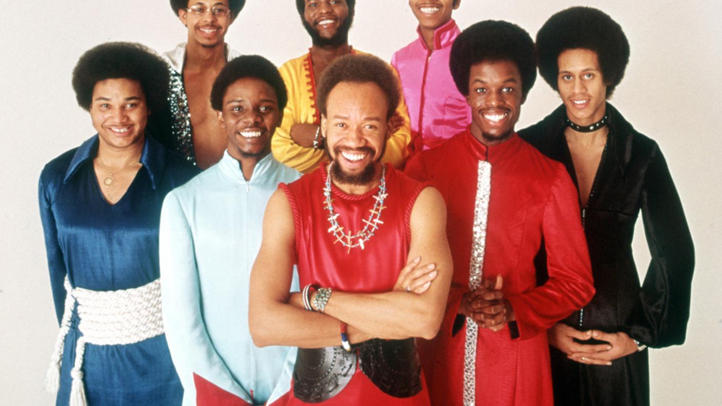 Lo storico gruppo statunitense Earth, Wind and Fire nel 1970