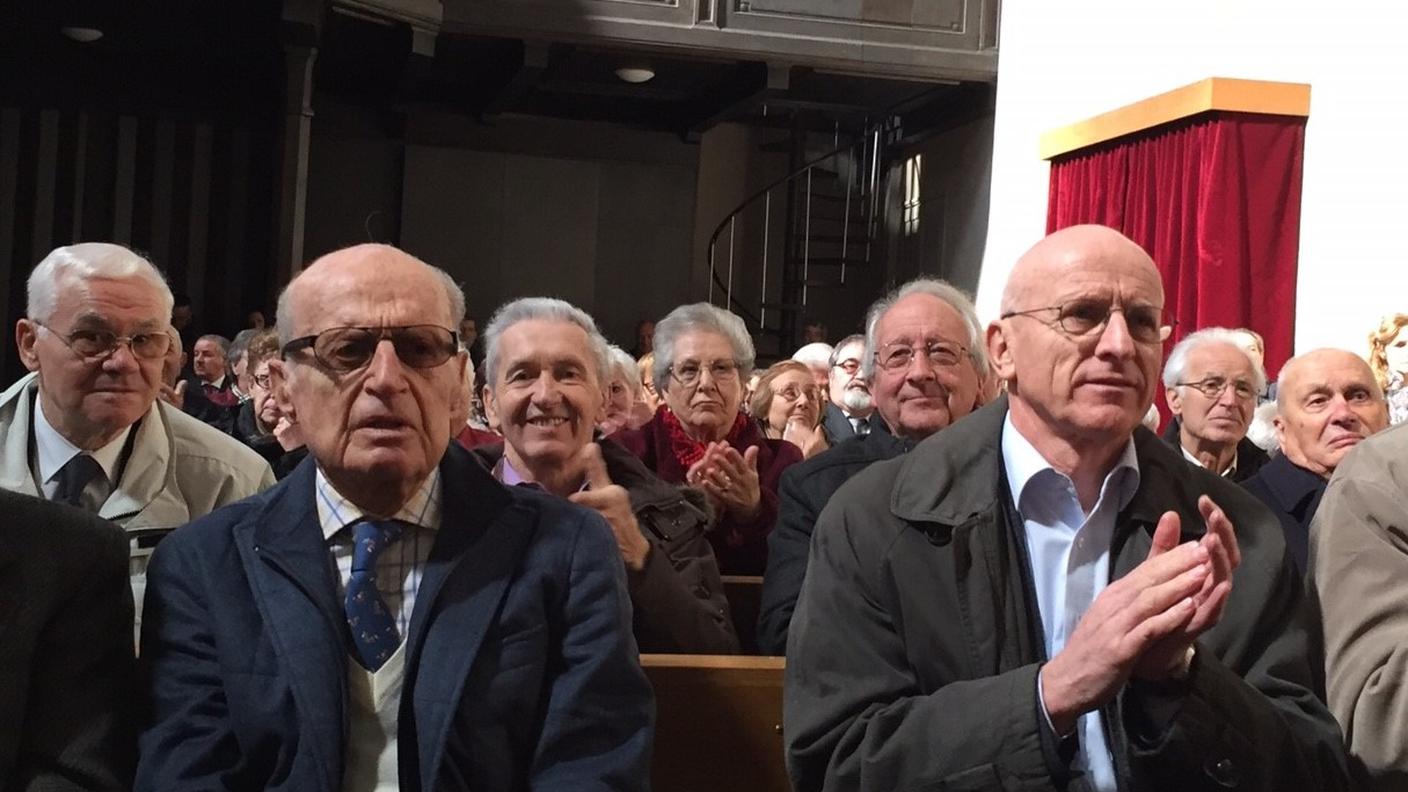 Marco Alliata (figlio 95enne del fondatore della Monteforno avv. Aldo Alliata) e il sindacalista OCST Giancarlo Nicoli