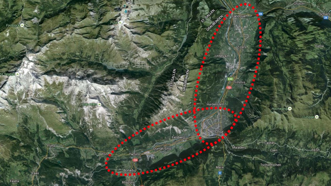La grande Coira estesa da Bonaduz a Landquart 