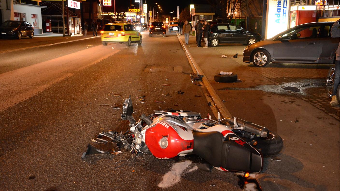 Il luogo dell'incidente in Via S. Gottardo