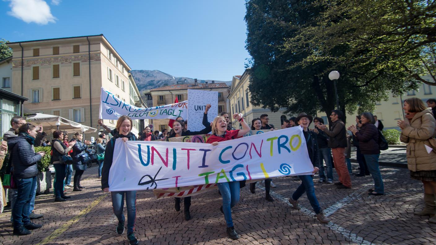 Un'immagine scattata mercoledì pomeriggio a Bellinzona