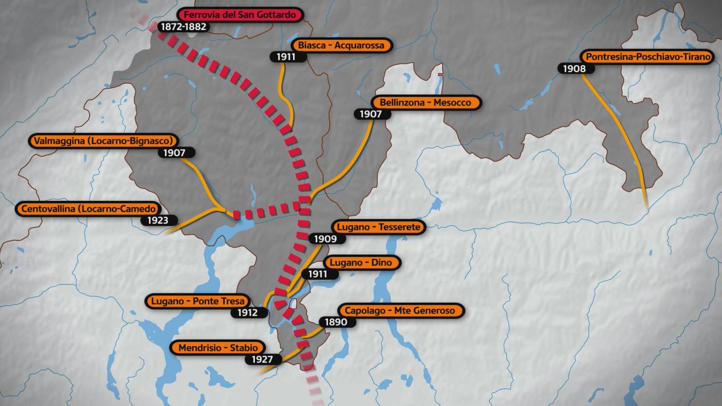 Le ferrovie ticinesi del passato, del presente e del futuro