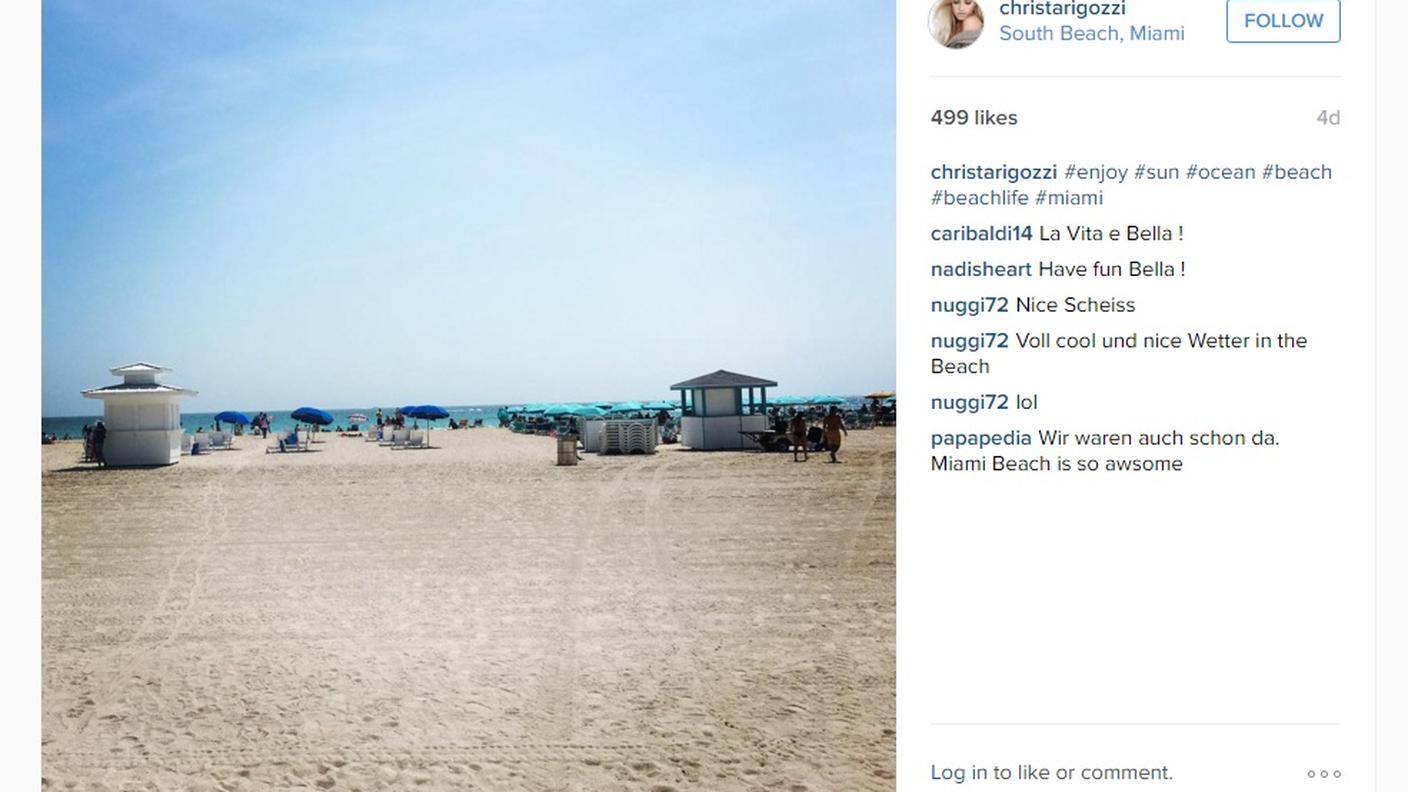 Rigozzi su Instagram