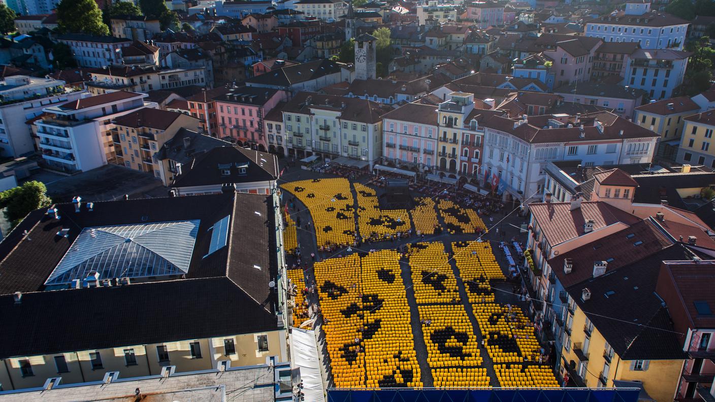 Il centro di Locarno, in tempo di Pardo