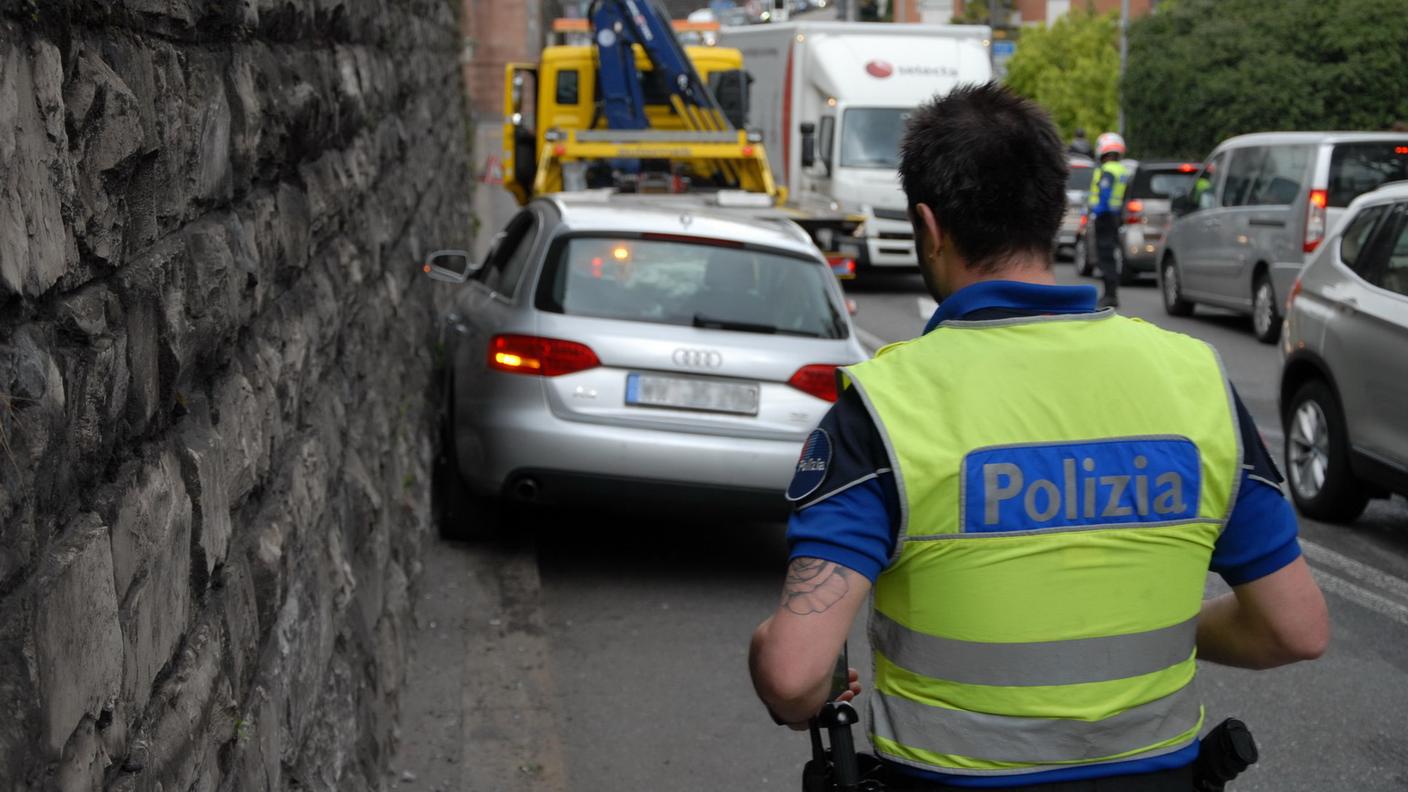 Martedì mattina in via Clemente Maraini a Lugano