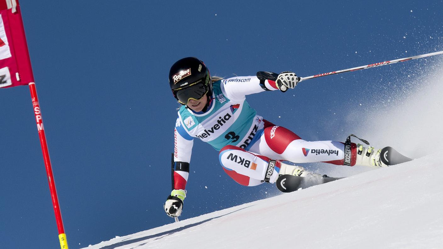 Lara Gut in azione a St. Moritz 