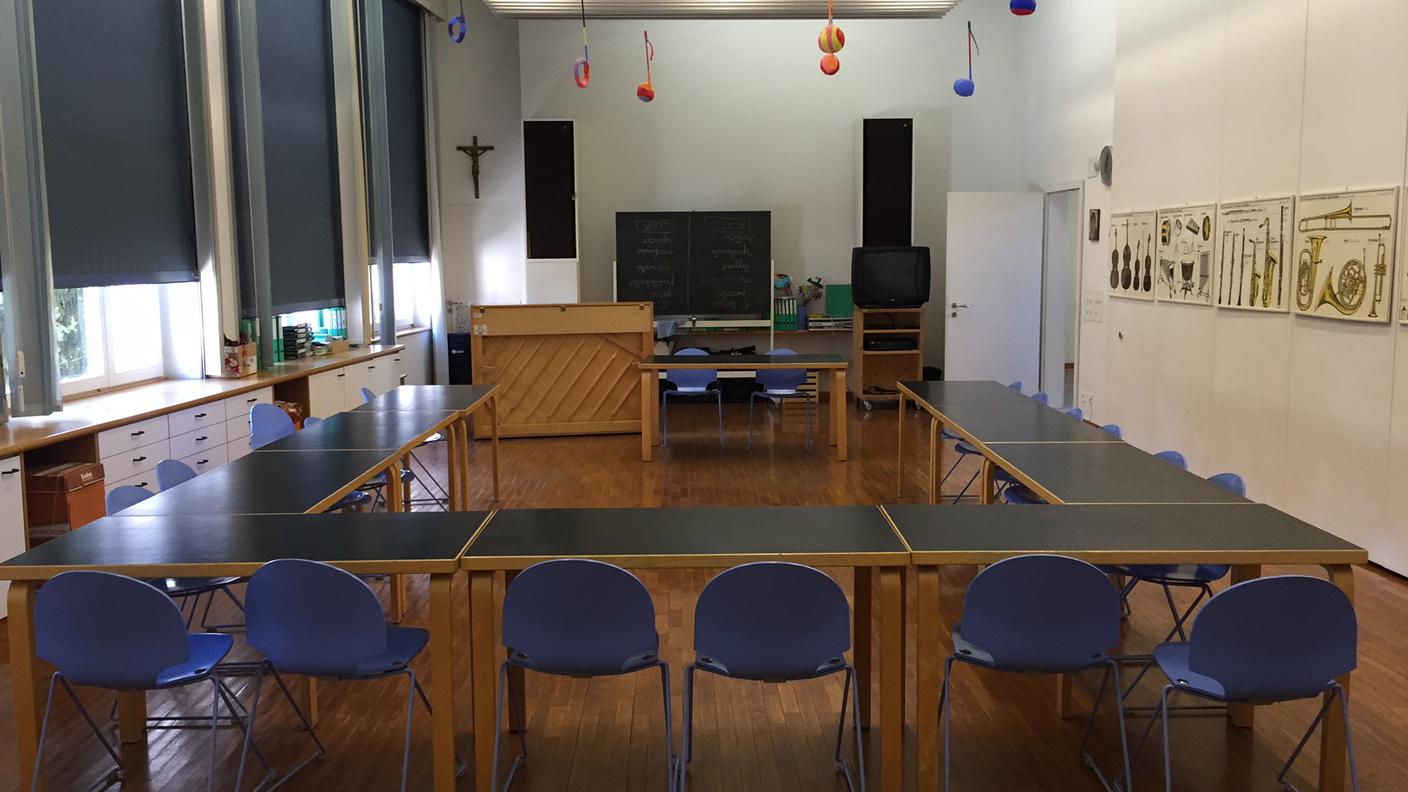 Una delle aule dell'istituto