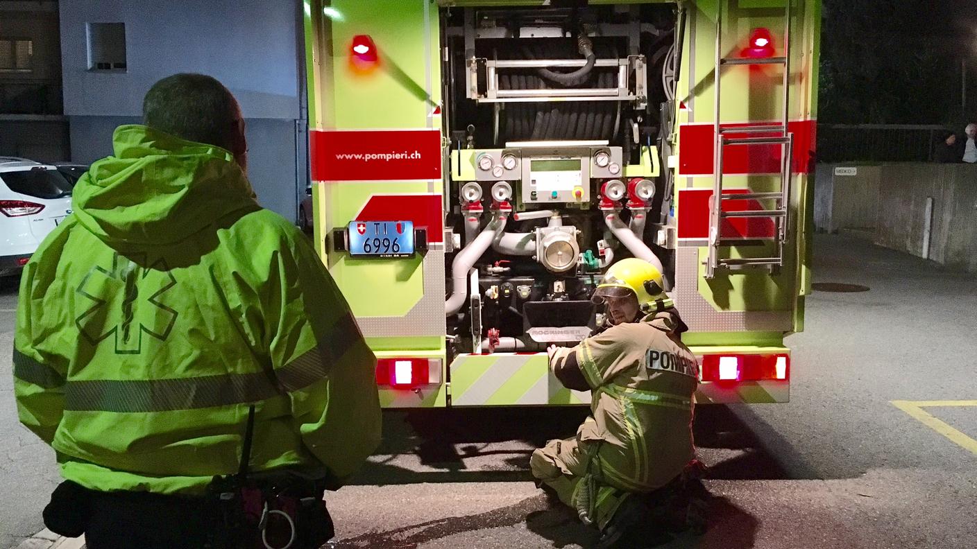 Un'immagine scattata giovedì sera a Bellinzona