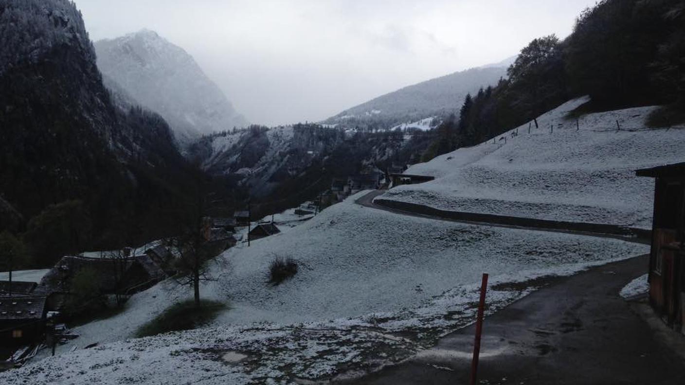 L'alta Valle Maggia imbiancata