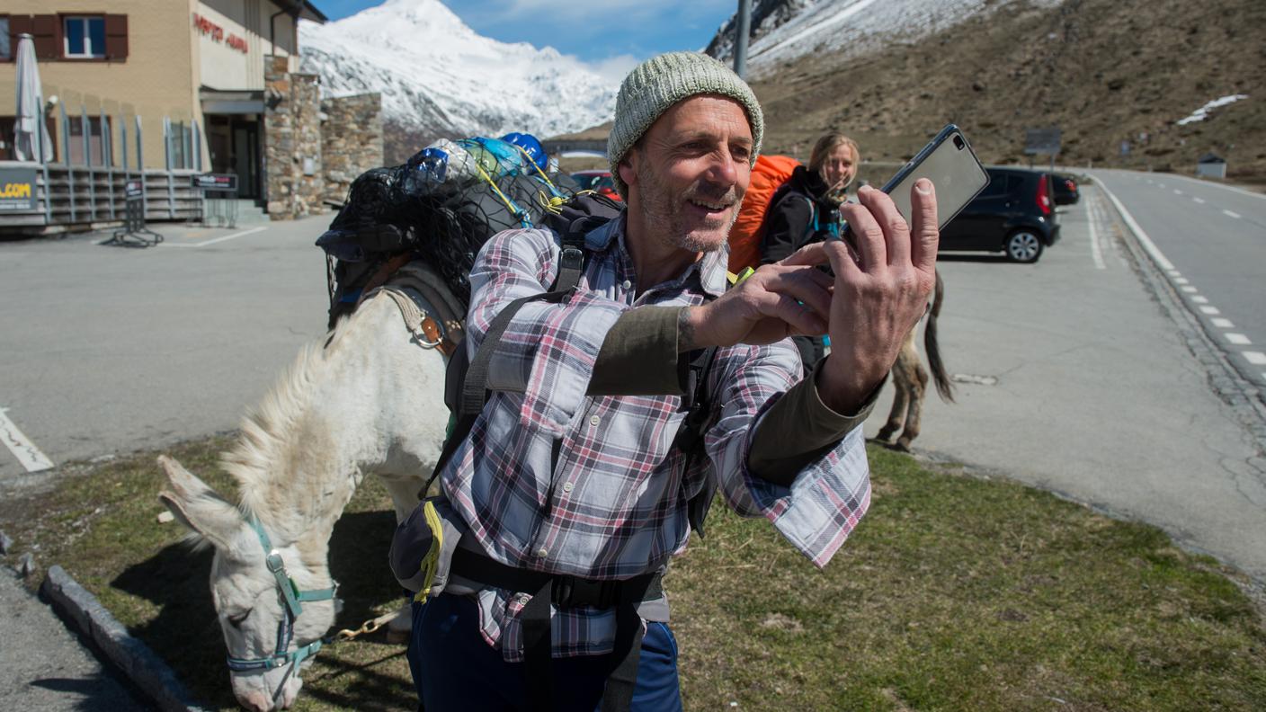 Un selfie per salutare il Ticino