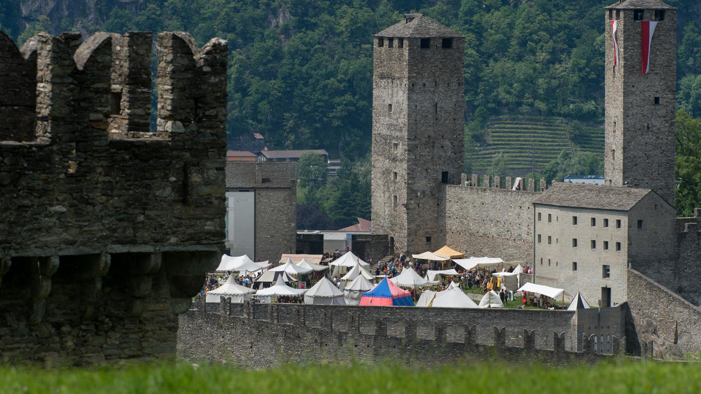 Bellinzona, Castelgrande: la rievocazione della battaglia di Arbedo durante La spada nella Rocca