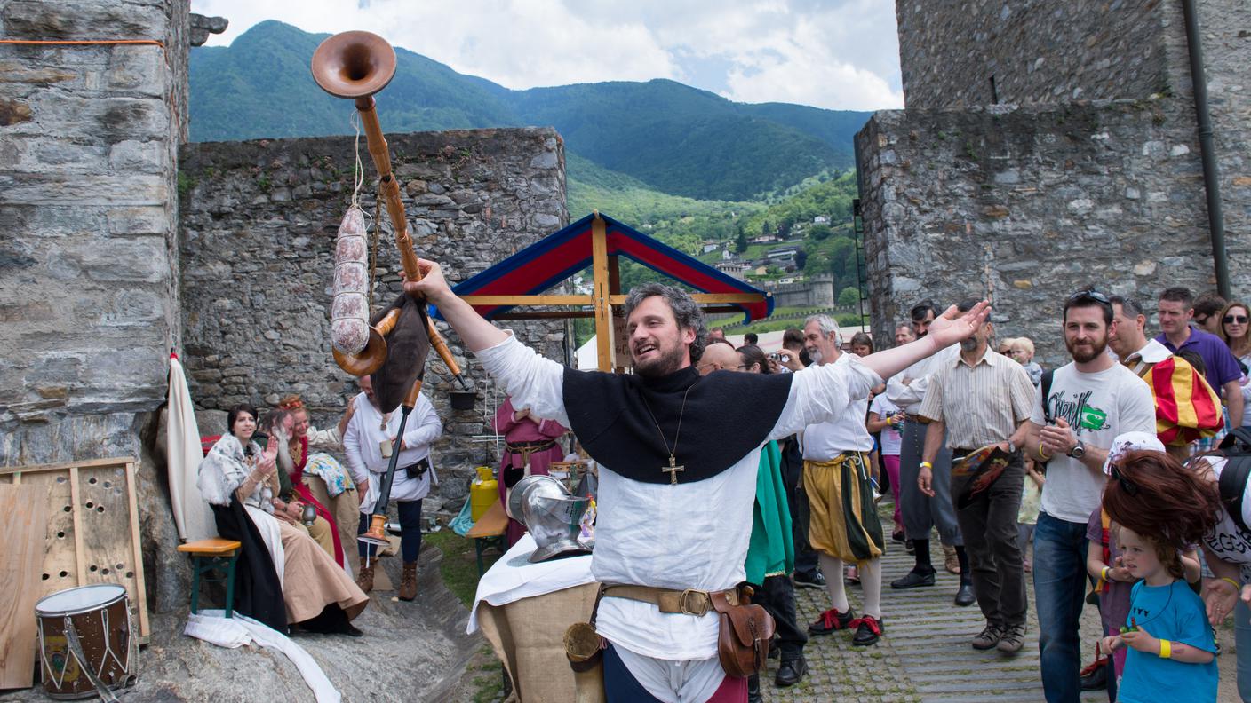 Bellinzona, Castelgrande: la rievocazione della battaglia di Arbedo durante La spada nella Rocca