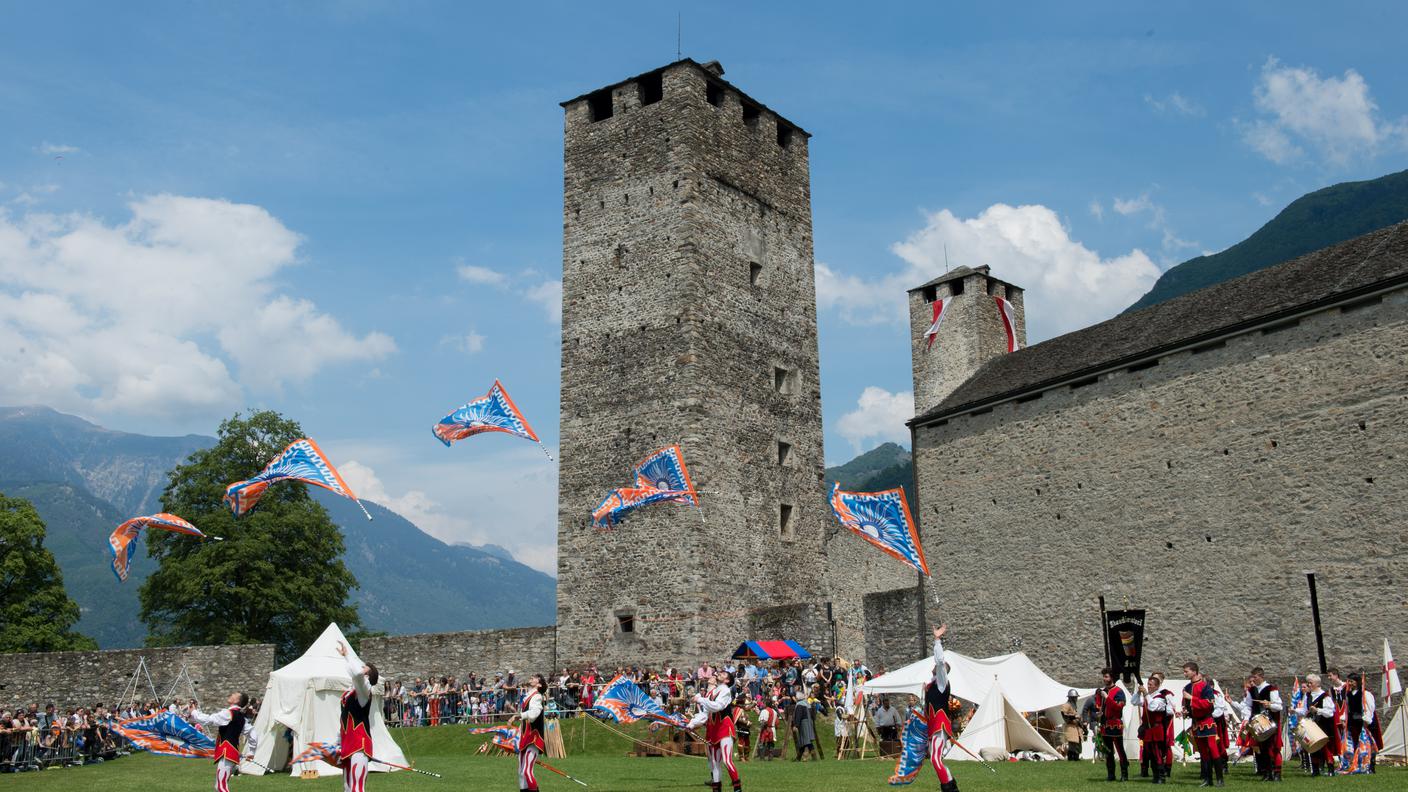 Bellinzona, Castelgrande: la rievocazione della battaglia di Arbedo durante La spada nella Rocca