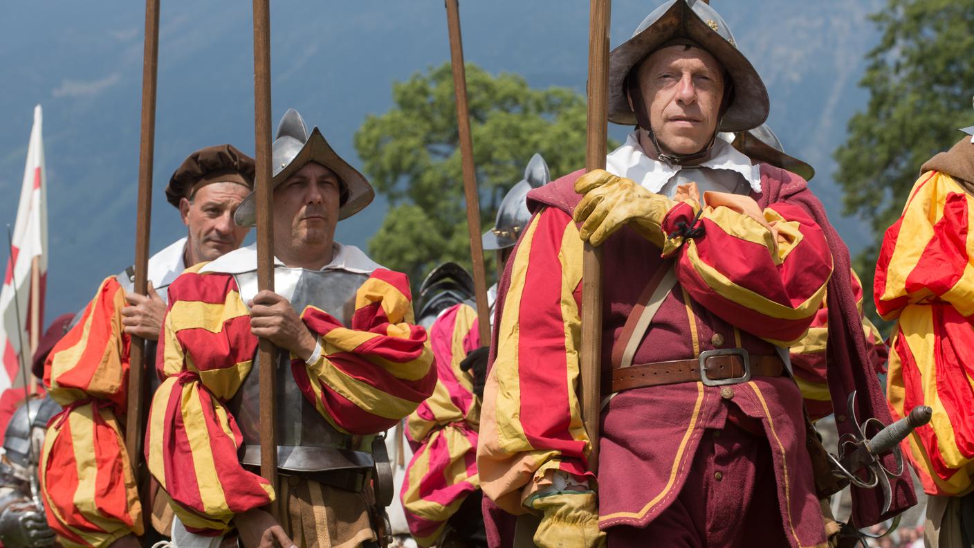 Bellinzona, Castelgrande: la rievocazione della battaglia di Arbedo durante La spada nella Rocca