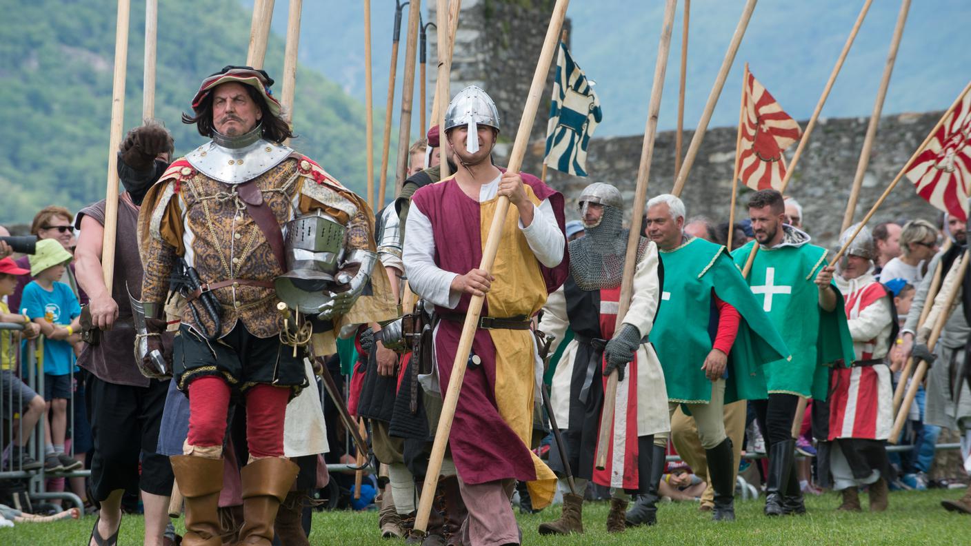Bellinzona, Castelgrande: la rievocazione della battaglia di Arbedo durante La spada nella Rocca