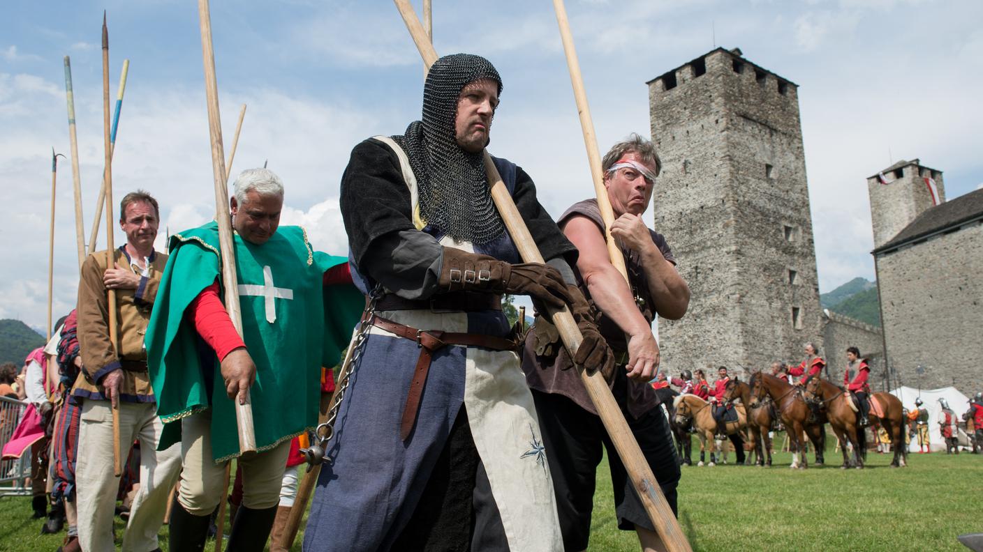 Bellinzona, Castelgrande: la rievocazione della battaglia di Arbedo durante La spada nella Rocca