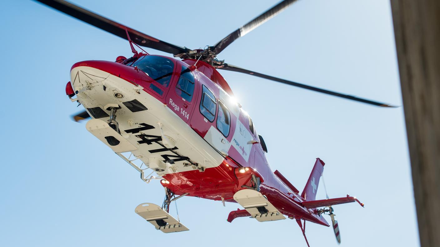 La REGA ha trasportato il ferito in ospedale