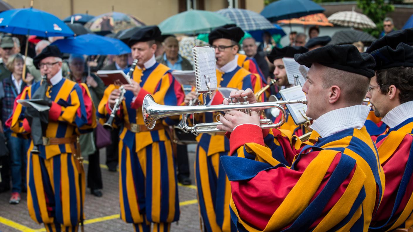 Il concerto dell'ex banda della Guardia Pontificia sul Piazzale del Monumento