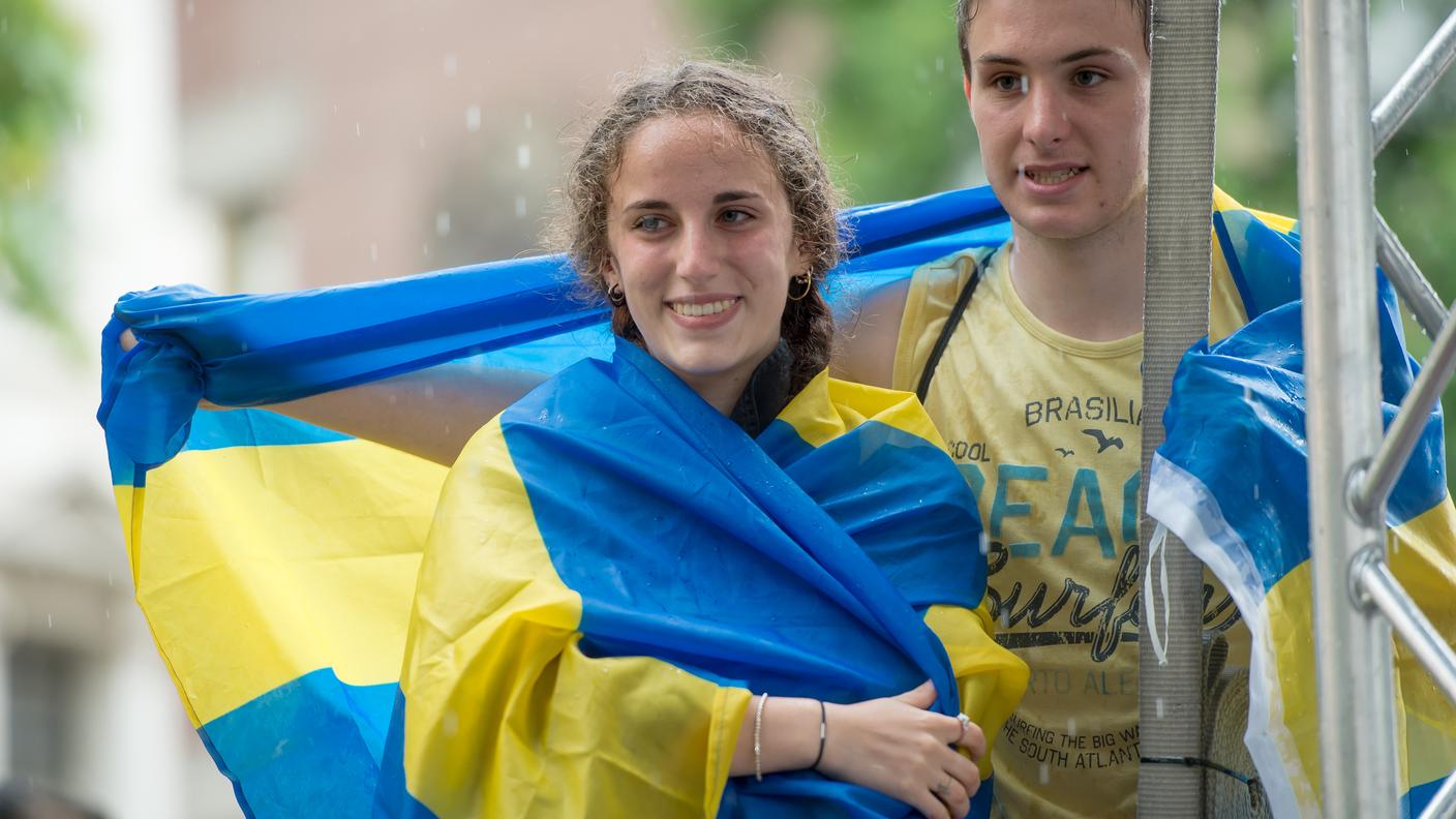 Presenti anche alcuni tifosi svedesi