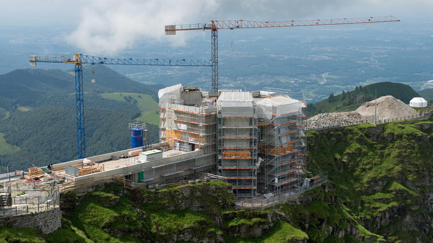 Un'immagine del cantiere della struttura 'Fiore di pietra'