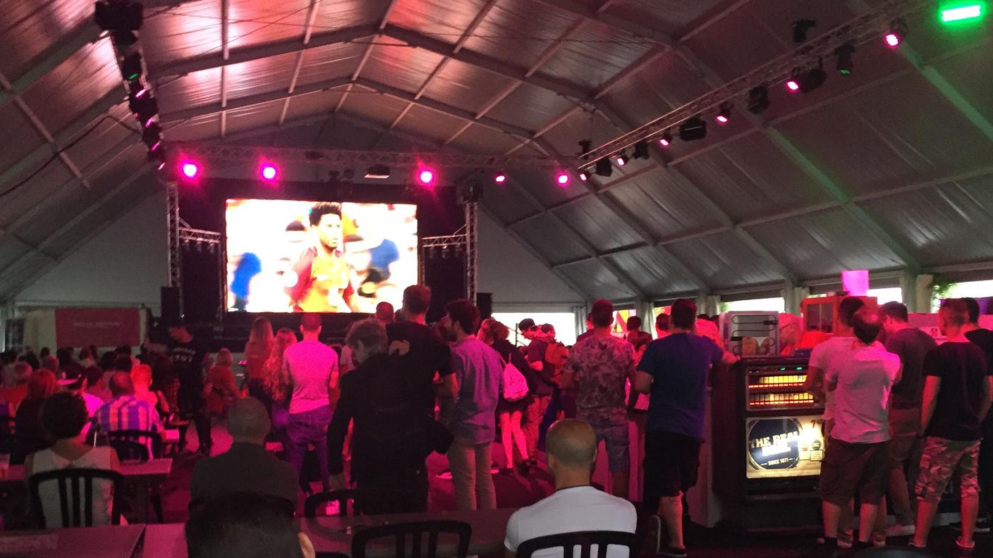 Il pubblico a Locarno per Polonia-Portogallo 