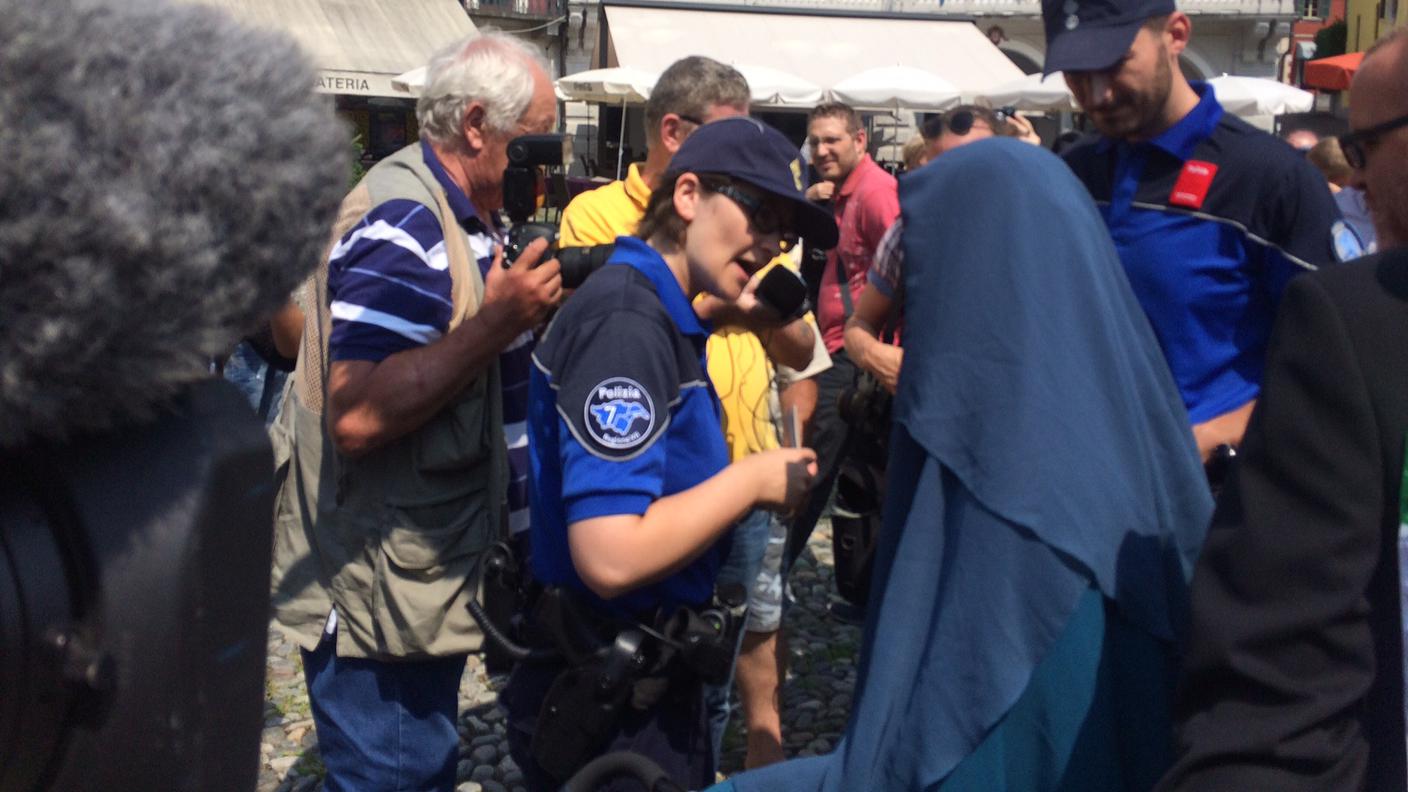 L'intervento della polizia comunale di Locarno