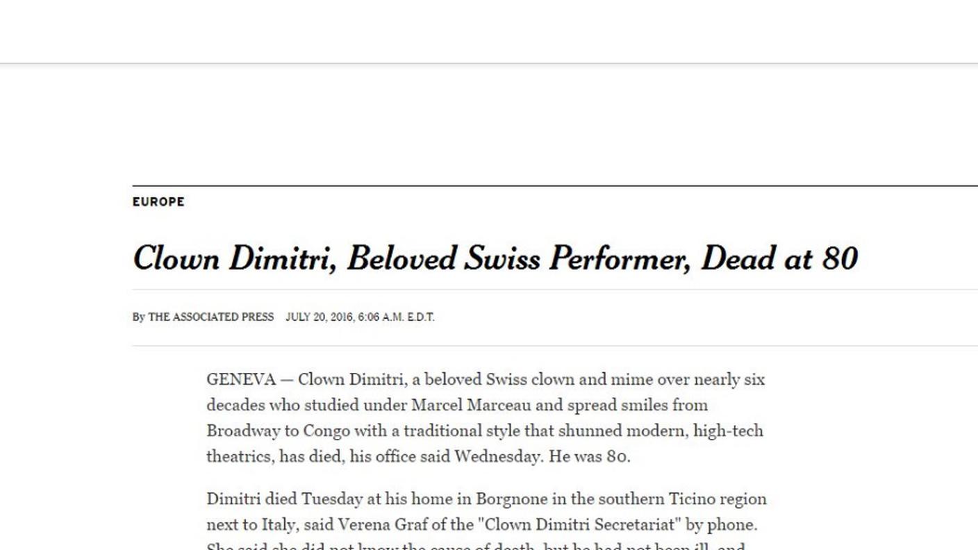 New York Times (clicca sull'immagine per ingrandirla)