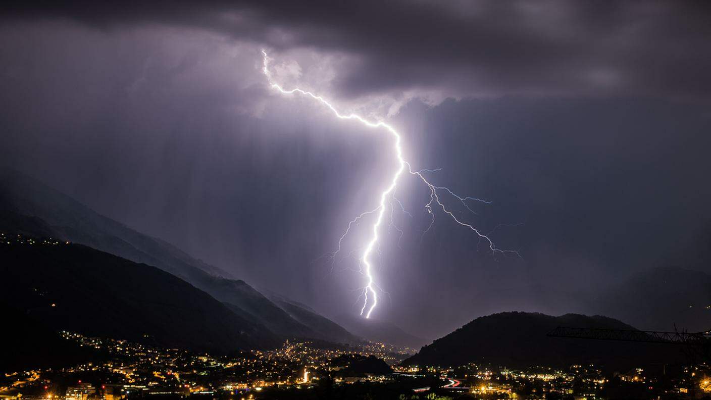 Fulmini su Lugano nel settembre 2015