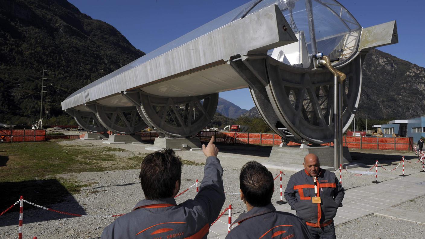 Un collettore solare termodinamico prodotto dalla ditta biaschese
