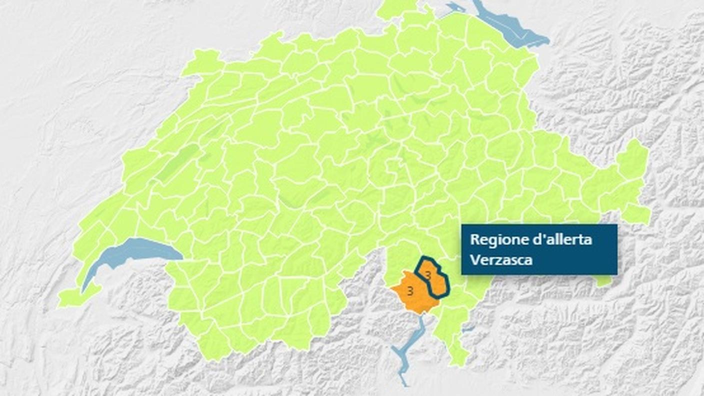 La cartina di Meteosvizzera