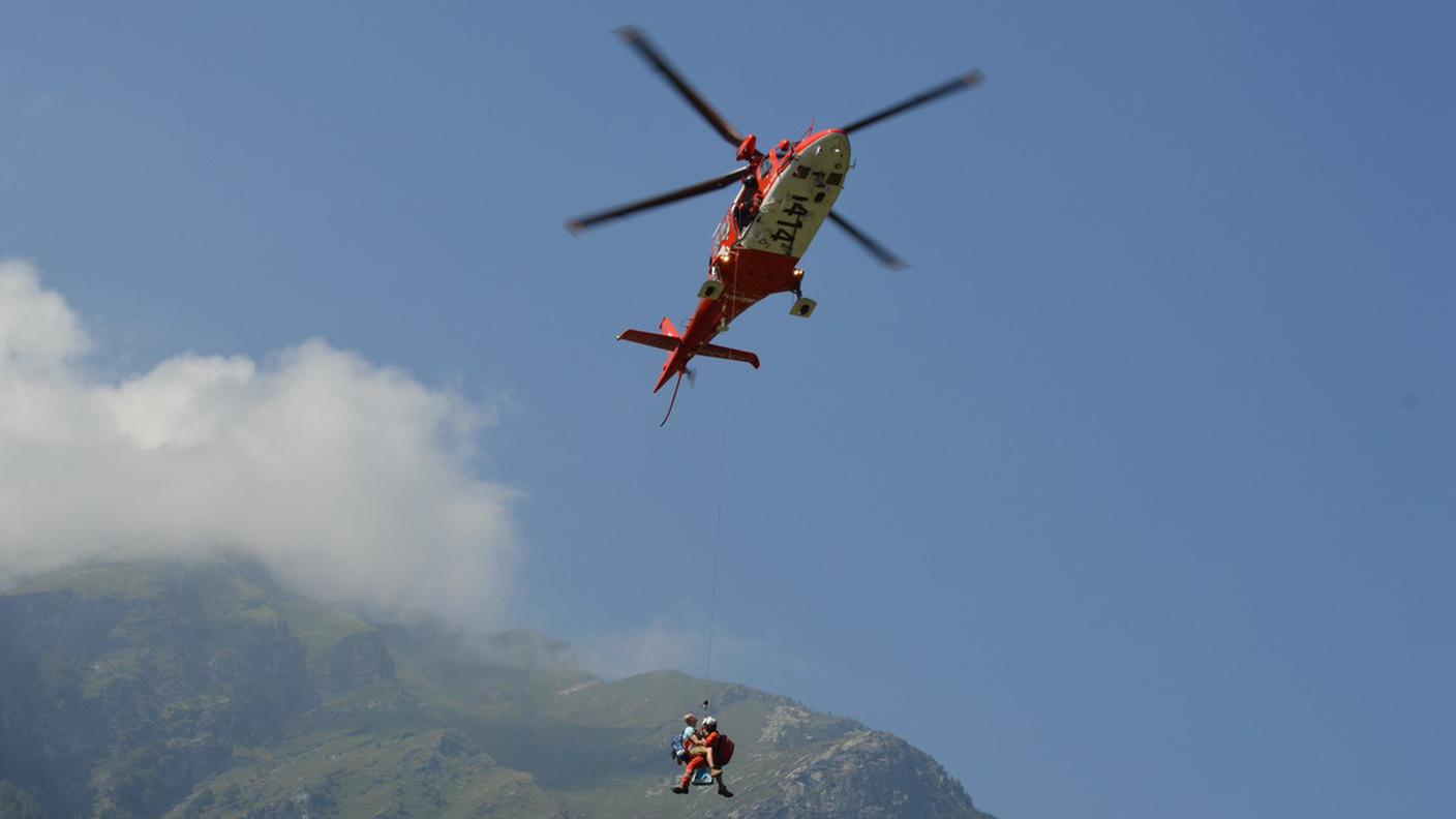 Una delle fasi del salvataggio