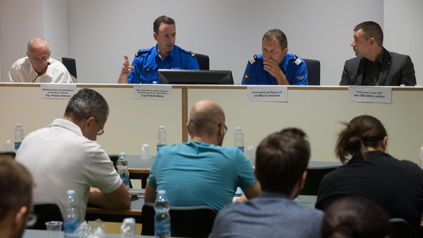 Un momento dell'incontro di oggi a Mendrisio con la stampa